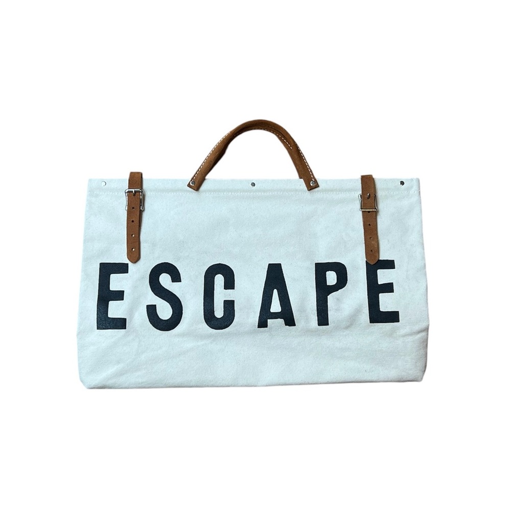 Forestbound Escape Natural Canvas Utility Bag With Leather Trim